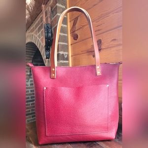 Flamenco!! Portland Leather Goods Medium Zip tote Brand new, tan handles